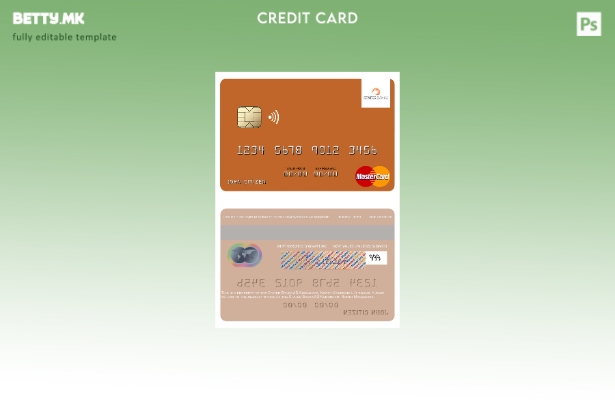 Модерен стил Шаблон за мастер картички Северна Македонија Статер Банка АД Кумано